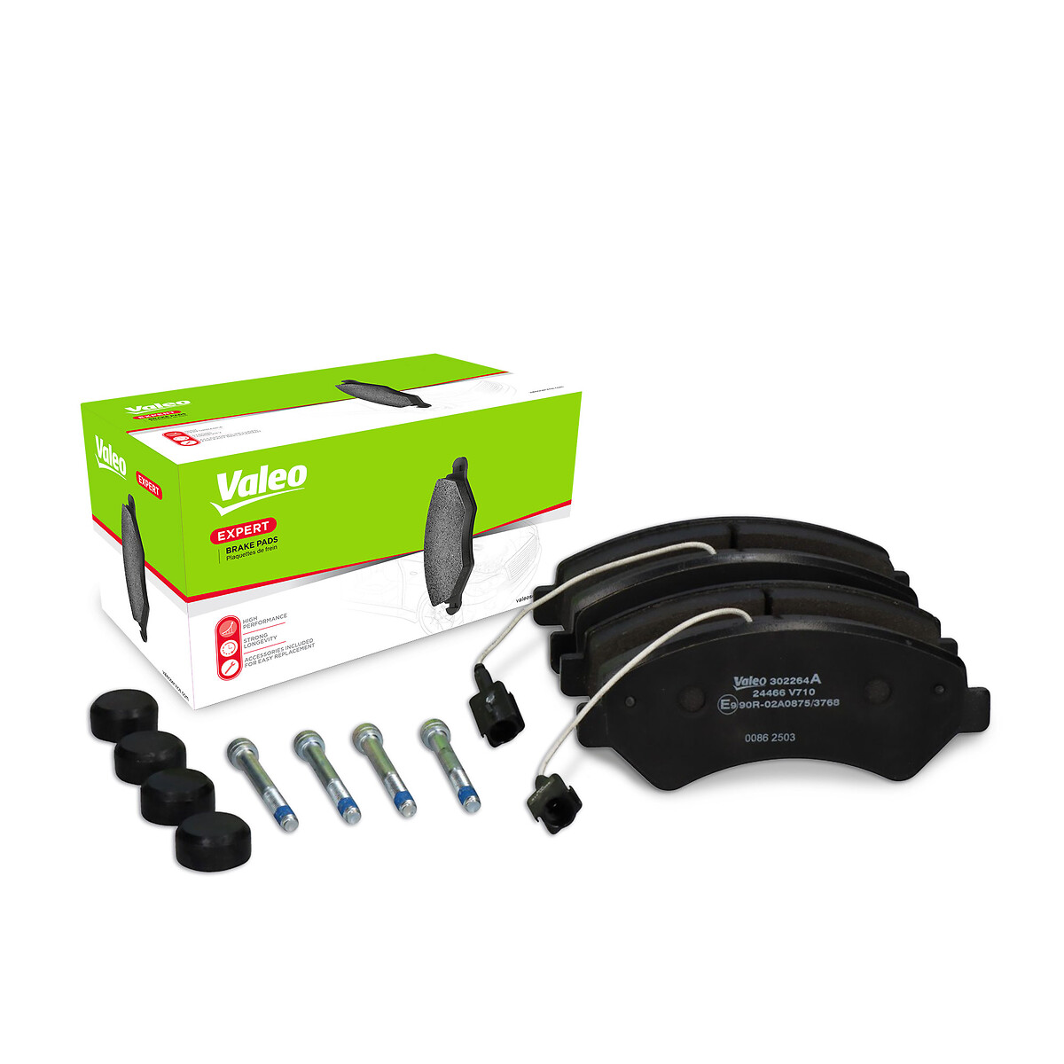 Jeu de 4 plaquettes de frein VALEO ref. 302264A